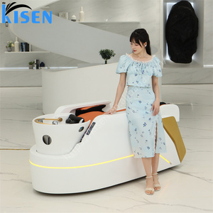 Ghế gội đầu <span class=keywords><strong>spa</strong></span> Nhật Bản thông minh với bồn gội sứ, ghế làm tóc cho tiệm cắt tóc - Product Image 4