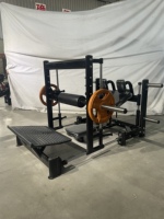 Appareil Commercial Double Face à Charge par Disques pour Hip Thrust et Glute Thrust, Équipement de Musculation des Fessiers et du Bas du Corps Elite