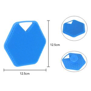 Cepillo de baño de mango corto con depurador de silicona suave Cepillo de ducha ovalado de moda Herramienta de masaje corporal exfoliante - Product Image 6