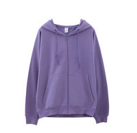 Purple Plain Hoodies 