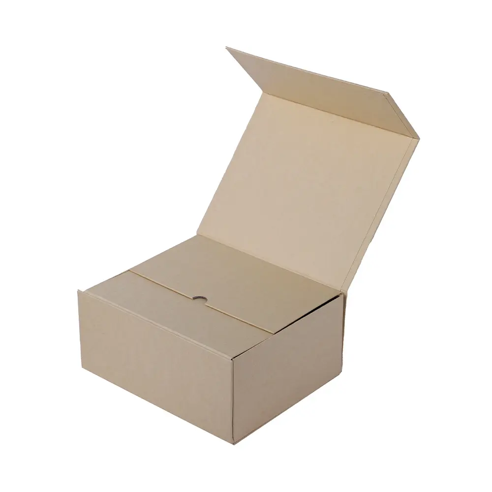 מצגת קופסאות מתנה קראפט עם כיסוי מסך קופסאות מתנה שחורות קופסת קרטון חומה