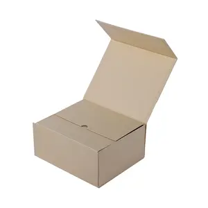演示牛皮纸礼品盒，带屏幕盖黑色礼品盒棕色纸板盒