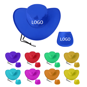 Hly Biểu Tượng Tùy Chỉnh Gấp <span class=keywords><strong>Nylon</strong></span> <span class=keywords><strong>190T</strong></span> Polyester Cao Bồi Cap Linh Hoạt Mùa Hè Bãi Biển Trọng Lượng Nhẹ Mặt Trời Visor <span class=keywords><strong>Hat</strong></span> - Product Image 2