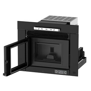QM1002B Stufa <span class=keywords><strong>a</strong></span> Pellet da Incasso Stile Europeo 9.5kW con WIFI, Inserto per Camino con Alimentazione Automatica per Soggiorno Interno - Product Image 4