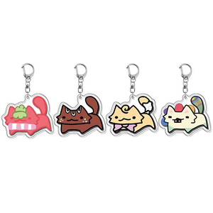 Custom Cartoon Acrylic UV Printing Fashionable <b>Anime</b> Pattern Backpack Schoolbag Accessories Key Chain - Product Image 2