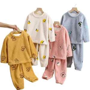Pyjama de nuit 2 pièces, vêtements d'intérieur pour petites et moyennes filles, vêtements d'automne et d'hiver