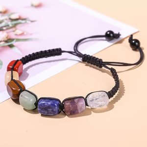 Boxi Wholesale Natural Tiger-eye Agate jasper Colorful Crystal String <strong>Bracelet</strong> Adjustable for Jewelry <strong>Bracelet</strong> Accessories - Product Image 4