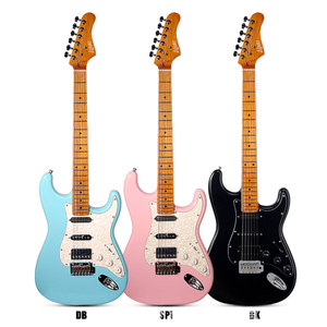 Guitarra Eléctrica de 6 Cuerdas, Cuerpo de Aliso, Mástil de Arce Tostado Medio, Diapasón con Acabado Brillante, Pastillas HSS para <span class=keywords><strong>Rock</strong></span>, <span class=keywords><strong>Blues</strong></span> y Pop - Product Image 1