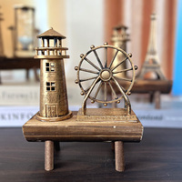 Rétro grande roue sable sablier ornements créatif étudiant cadeau décoration de la maison artisanat Design moderne bois matériel