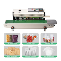 Machine de scellage thermique automatique électrique à fonctionnement continu pour vêtements, cartons et étuis - Scellage de sacs en film plastique à haute efficacité