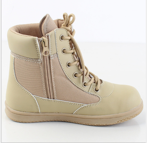 Botas Tácticas para Niños DFTSB115 de Microfibra Transpirable con Cierres Laterales en Color Negro, Bronceado y Caqui - Product Image 3