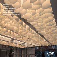 Papier texturé français LeArt, design transparent ondulé pour la décoration intérieure des plafonds d'événements
