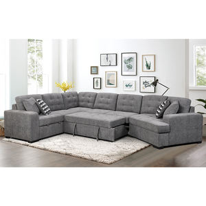 Chenille besar populer Modular berbentuk L 2s + sudut + 2s + Set sofa dengan bagian berbentuk khusus - Product Image 1
