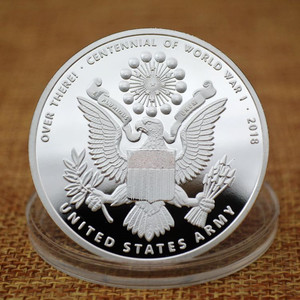 Medalla de moneda conmemorativa chapada en plata del centenario del armisticio mundial - Product Image 3