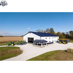 Nave Agrícola Modular Moderna de Acero con Múltiples Secciones Divididas para Granjas, Estructura de Acero Prefabricada para Establos de Vacas - Product Image 5