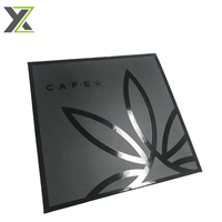 Gobelets à café biodégradables personnalisés avec logo UV, tasses pliables, boîtes cadeaux en carton noir mat avec laminage magnétique mat