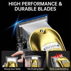 ערכת תספורת מקצועית אלחוטית הטובה ביותר, Boost 3, מכונת חידוד להבים עמידה במים, USB, נירוסטה, לשימוש במלון, עם תאורת LED - Product Image 3