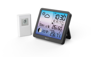 Phong Vũ Biểu Nhiệt Kế Lịch Đo Trọng Lượng Lcd Kỹ Thuật Số Tùy Chỉnh Độ Ẩm Nguyên Tử Sắc Nét Đồng Hồ Để Bàn Khuyến Mại Trạm Thời Tiết - Product Image 3