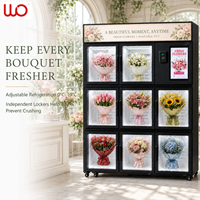 Distributeur automatique de fleurs fraîches réfrigéré à 8 portes avec écran tactile intelligent pour centres commerciaux, hôtels et fleuristes