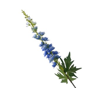 Artificial Larkspur Single Stem Blue Purple <b>Silk</b> <b>Flower</b> Wedding Home Decor Outdoor Photography Props - Product Image 1