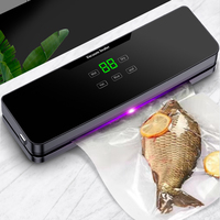 Machine d'emballage sous vide entièrement automatique pour aliments et viande, avec modes sec et humide et port de vide externe