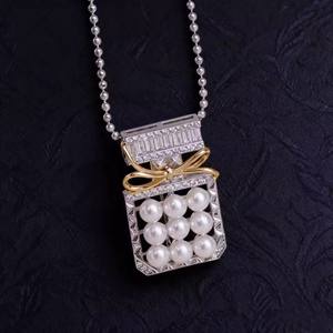 WENCHI 10249 31432 Support de pendentif vide en argent S925 pour collier multi-perles DIY à séparation de couleurs, accessoires essentiels pour perles de 4-5mm - Product Image 1