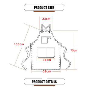 Delantales sin Mangas de Lona de Algodón y Poliéster Resistentes de Alta Calidad, Color Rosa, con Logotipo Personalizado Bordado, Ideales para Regalos, Cafeterías y Panaderías - Product Image 6