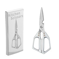 Ciseaux de cuisine multifonctionnels en acier inoxydable de qualité supérieure, 4 en 1, pour légumes, viande, volaille, pour chef cuisinier