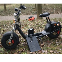 Scooter électrique adulte Citycoco EEC COC 1500W à moteur sans balais, batterie 60V 12/20Ah, étanche, grande assise, prix abordable, vente chaude