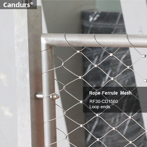 Rf-khung prefabricate hình ống Bảng điều chỉnh ferrule loại linh hoạt dây thép không gỉ Dây lưới cho lan can lan can cầu thang infill - Product Image 5