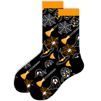 Chaussettes personnalisées à la mode Chaussettes d'Halloween pour hommes et femmes Chaussettes citrouille Monster Medium Hose