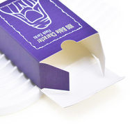 Cartes flash éducatives rectangulaires en papier épais durable avec impression personnalisée et boîte de rangement violette pour l'apprentissage à domicile
