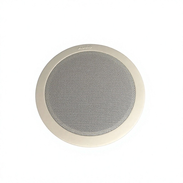 PA System In-Ceiling Speaker with Durable Iron Grill Flush Mount Home Audio System Round Background Music