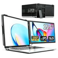 Écran d'extension portable pour ordinateur portable 15,6 pouces, moniteur clip-on 1080P IPS avec USB-C Plug and Play pour Windows/Mac/Switch/PS5