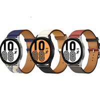 Bracelet de montre en cuir respirant de luxe pour Watch 4/5/6 20 mm 22 mm, bracelet de montre intelligente