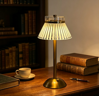 Retro LED Metall-Tischlampe Wiederaufladbar für Esszimmer, Außentische, Cafés und Nachttische Als Berührungsaktiviertes Nachtlicht