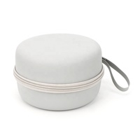 Sac de rangement rond en EVA rigide, étanche et antichoc, avec fermeture éclair, pour voyage, extérieur, coussin de cou en forme de U