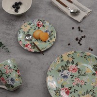 Service de vaisselle design de haute qualité Assiettes rondes de luxe élégantes Style motif dîner de mariage