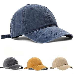 Casquette de baseball OEM non structurée en coton délavé, brodée, style 'Dad Hat', rétro urbain, vintage, sportive, à visière courbée - Product Image 5