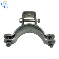 Collier de serrage à deux boulons UTT63 pour système de support de canal de profilé, recommandé pour les conduites d'eau froide ou chaude non isolées, en acier