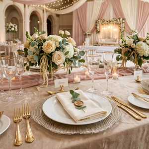 Assiette de présentation ronde texturée en verre or champagne de 13 pouces, bord ondulé irrégulier, pour décoration de table de mariage, vente en gros - Product Image 2