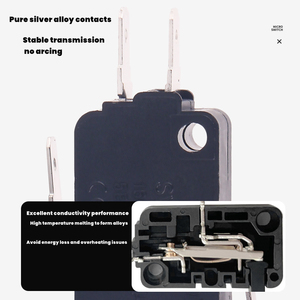 Small micro <b>switch</b> silver contact high sensitivity three foot <b>touch</b> mouse home appliance quick action <b>switch</b> spot wholesale - Product Image 2
