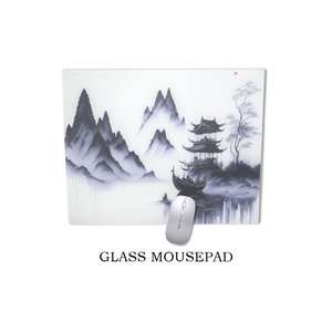 แผ่นรองเมาส์กระจกนิรภัย Cyberpunk Fantasy พร้อมแผ่นรองเมาส์กระจกเล่นเกม E-Sports ทำความสะอาดง่ายพื้นผิวเรียบเนียน - Product Image 1