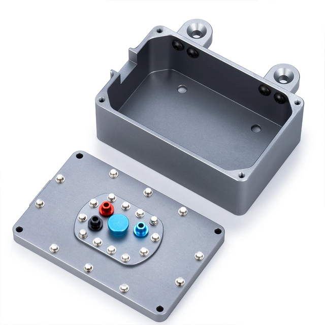 Reinforced CNC Metal Aluminum Alloy Cell Receiver Box 60*40*26mm T92076 A103008 1/10 RC Crawler Car Model Upgrade Spare Parts