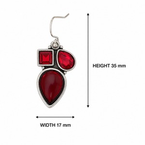 Orecchini vintage in cristallo bordeaux, accessori regalo per feste di matrimonio per donne e spose - Product Image 6