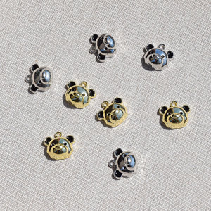 Breloques mignonnes en forme de Panda, en alliage de Zinc, couleur dorée et argentée, pour la fabrication de bijoux, boucles d'oreilles, bracelets, colliers, accessoires - Product Image 1