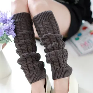 Calcetines largos para mujer, calentadores térmicos de invierno, tejidos con Cable