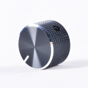 Bouton de <span class=keywords><strong>volume</strong></span> audio en aluminium CNC noir 25x15mm pour amplificateur à tubes - Product Image 4