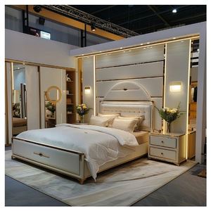 เตียงไม้ดีไซน์ใหม่สุดหรู ขนาดคิงไซส์ สำหรับโรงแรม - Product Image 1