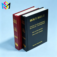 Bible personnalisée avec bords dorés, couverture rigide, boîte cadeau en carton, format A4, papier offset, pour communion, baptême, commandes en gros